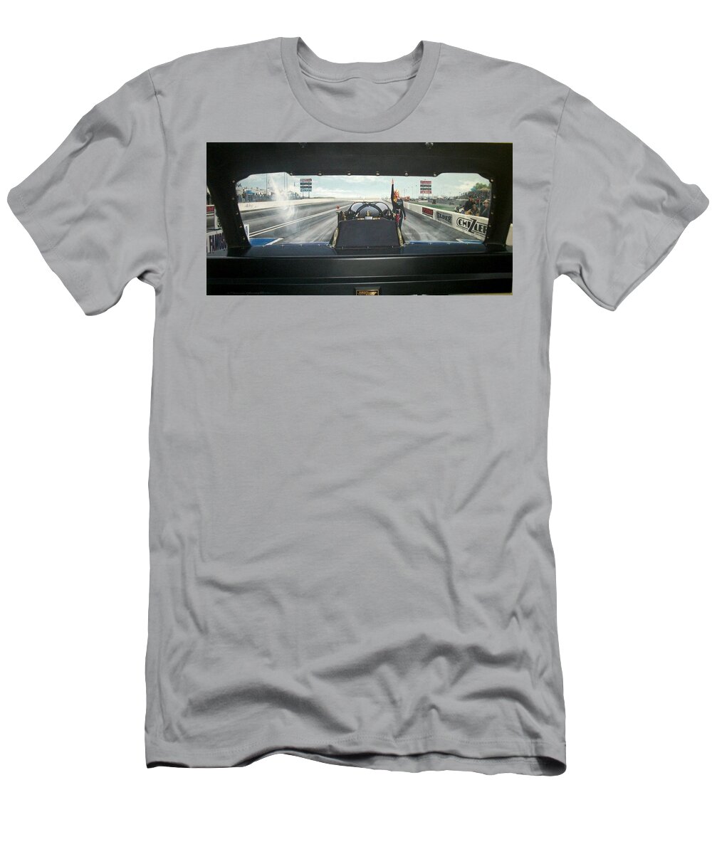  T-Shirt featuring the painting Claude's Eye View by Kenny Youngblood