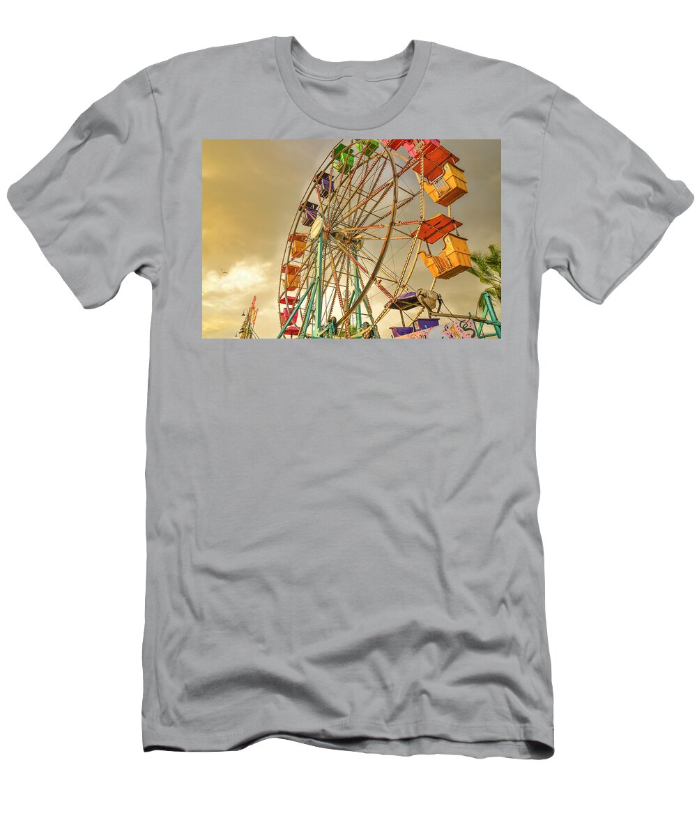 Ferris T-Shirt featuring the photograph Coastal Carnival by Christopher Rice
