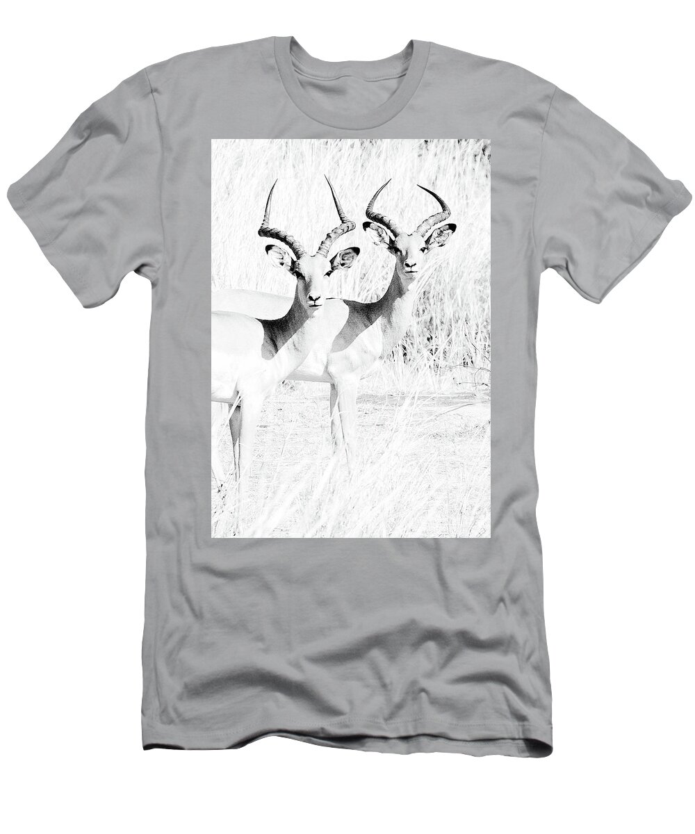 Animals T-Shirt featuring the photograph Deer friends by Gaye Bentham