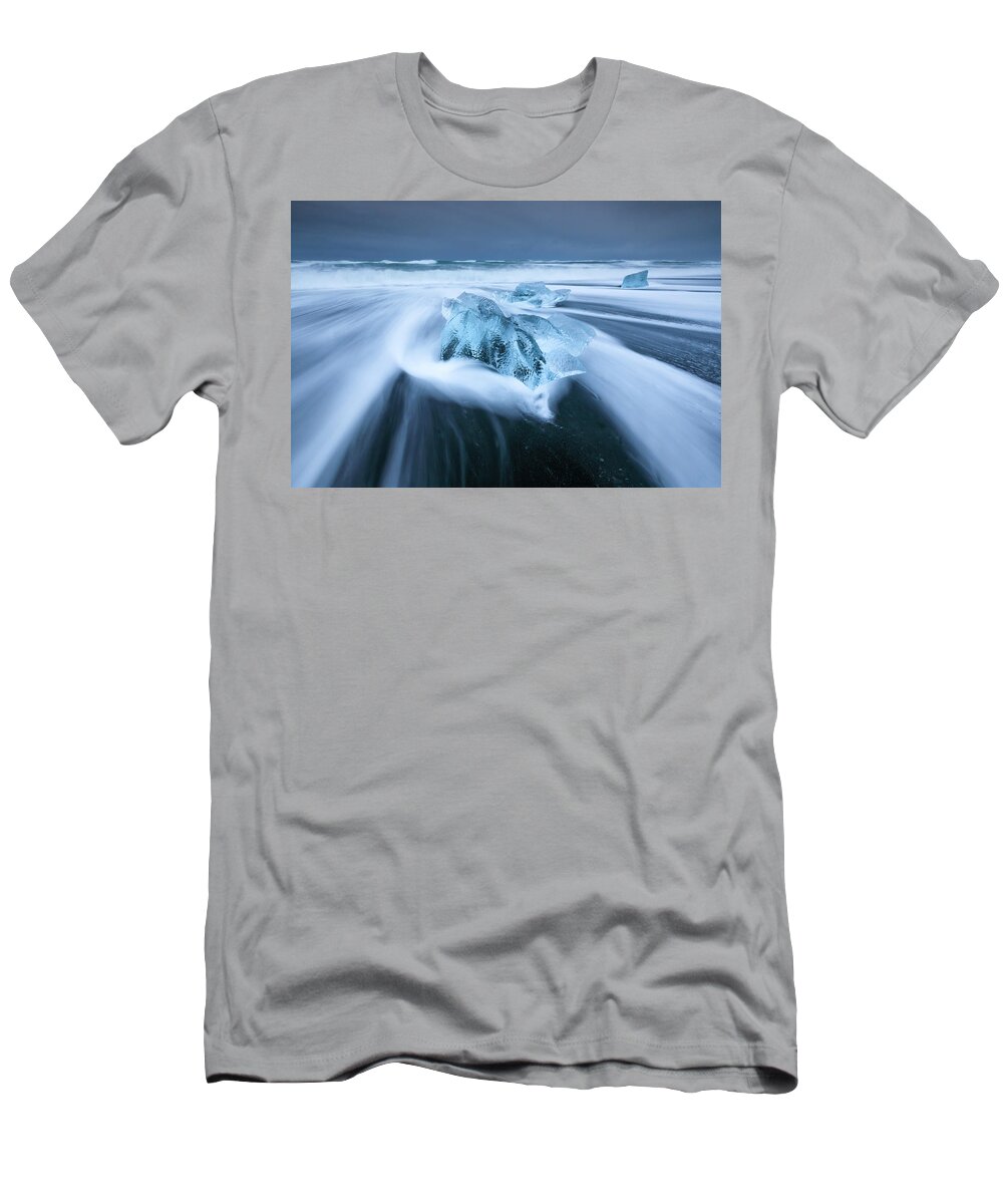 Iceland T-Shirt featuring the photograph Diamond Beach by Rob Davies
