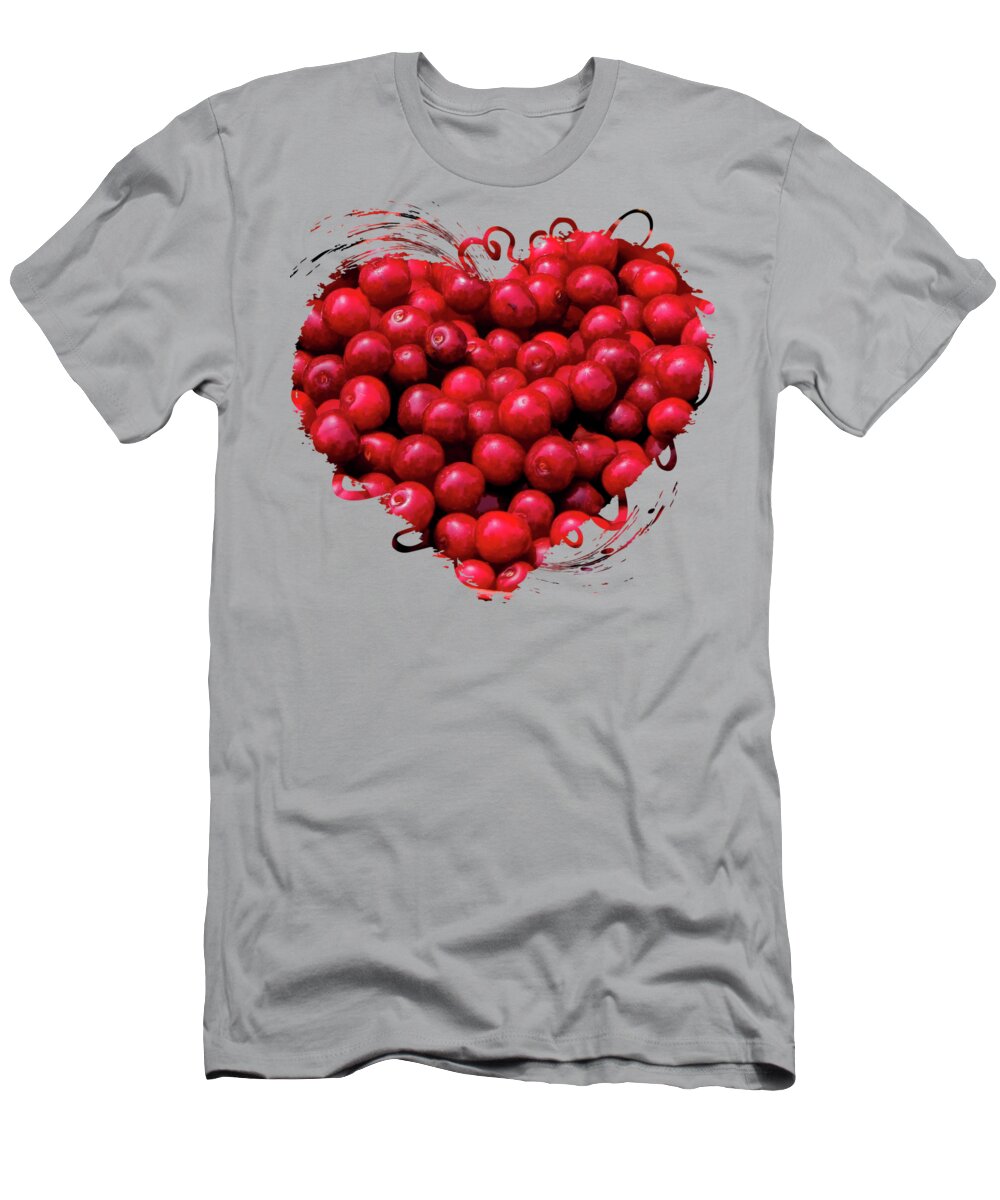 Door County T-Shirt featuring the painting Door County Buckets of Cherries by Christopher Arndt