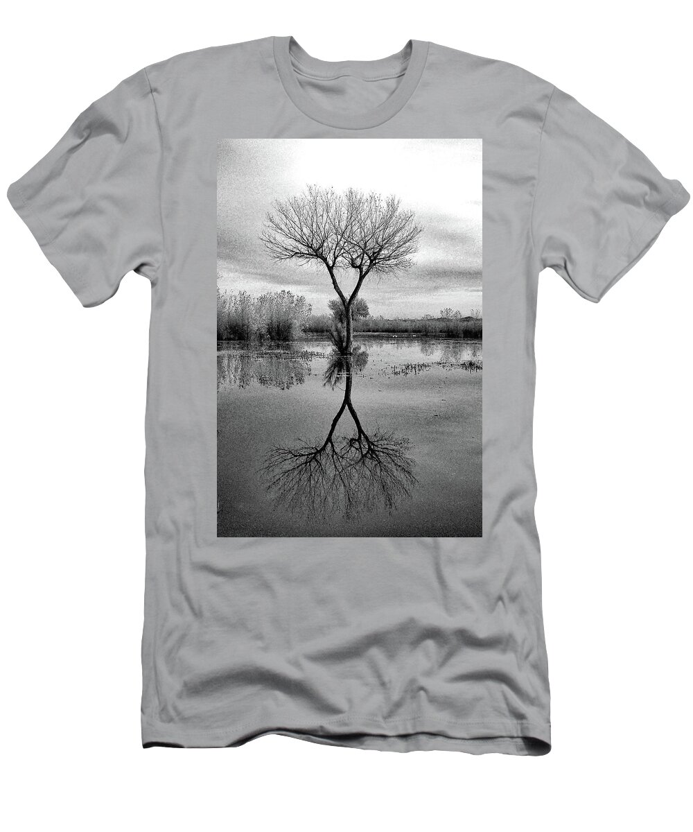 Tree T-Shirt featuring the photograph Double Y Tree by Jerry Griffin