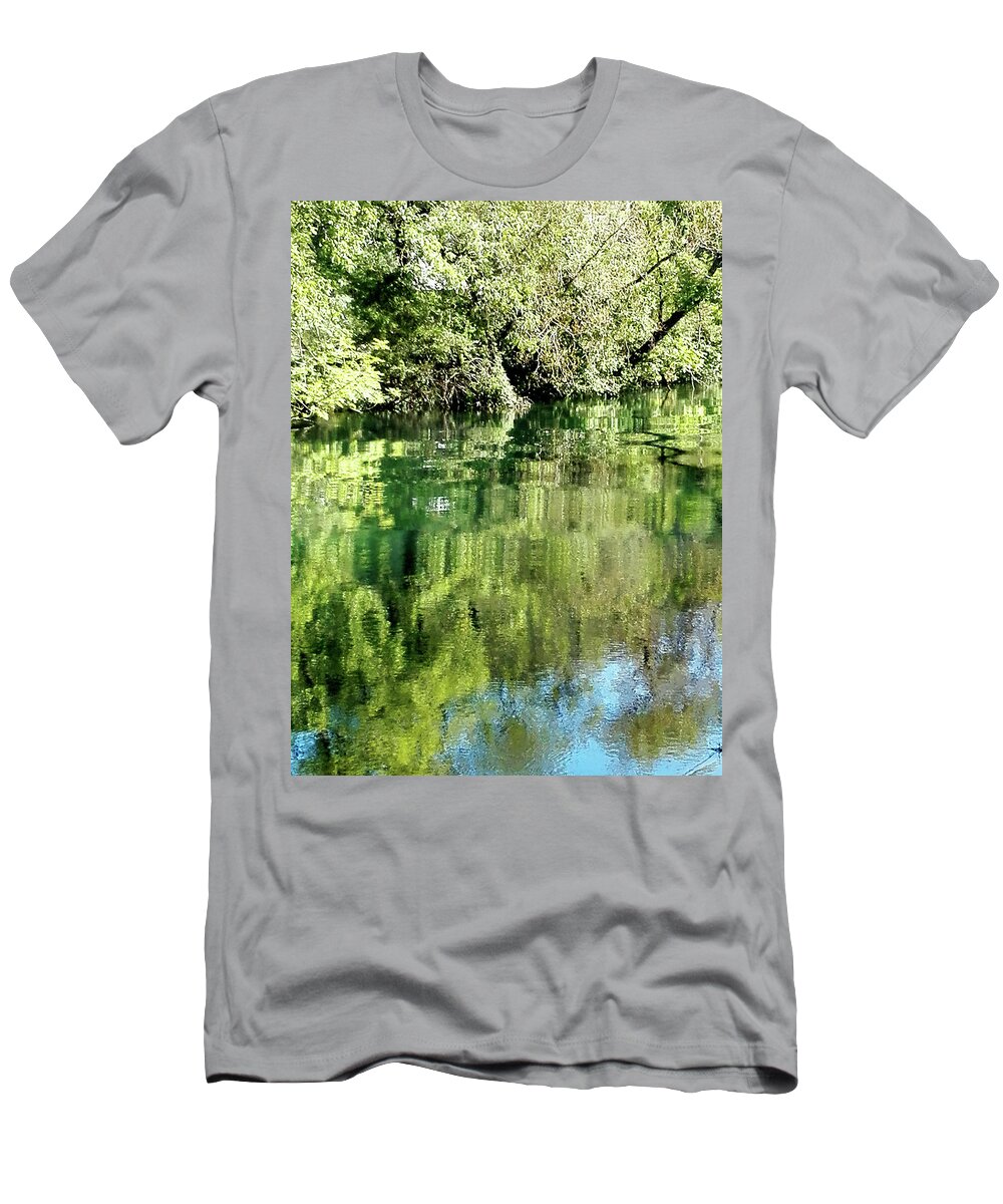 River T-Shirt featuring the photograph Down by the River by Mimulux Patricia No
