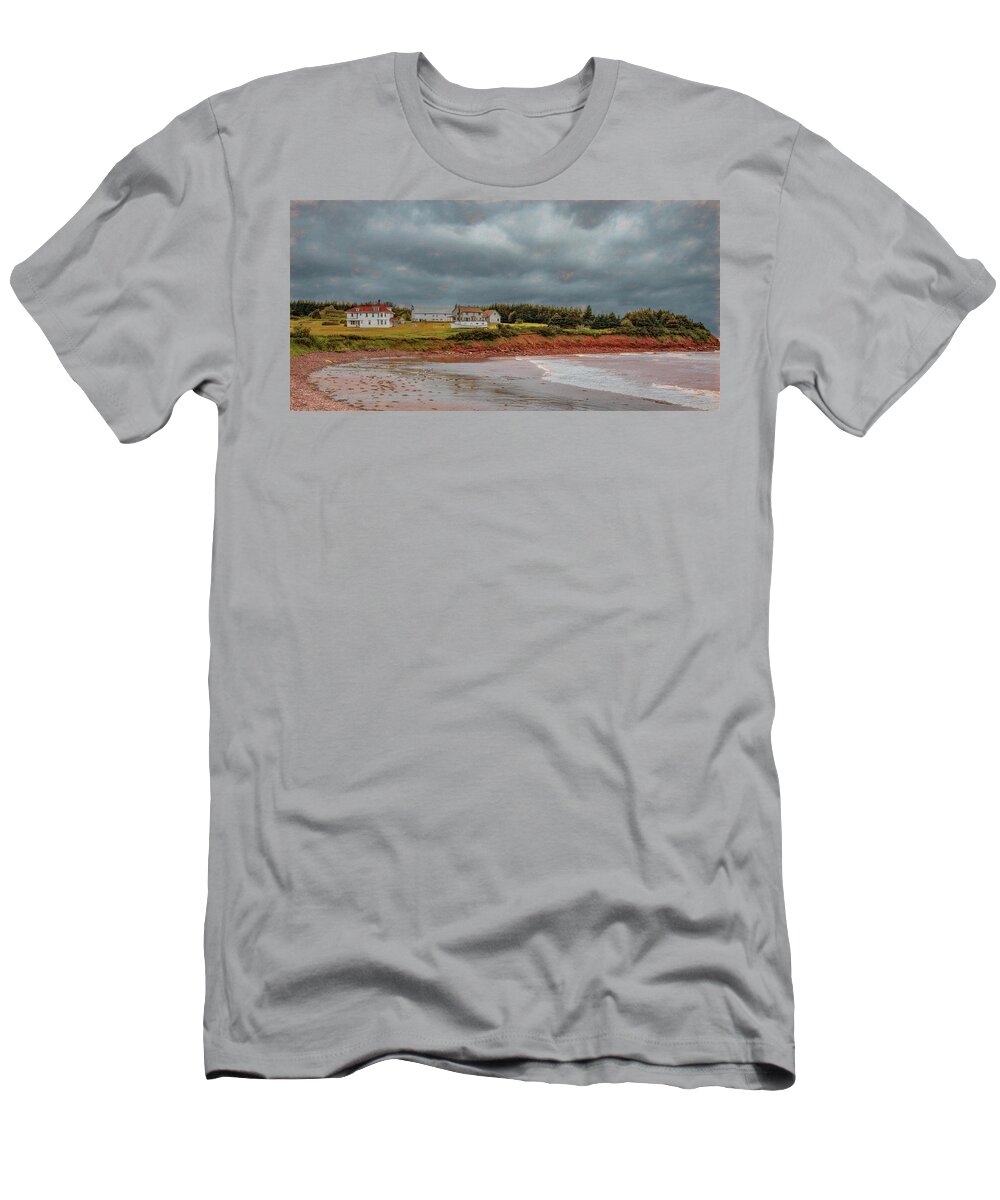 Pei T-Shirt featuring the photograph Doyle's Cove, The Day After Hurricane Dorian by Marcy Wielfaert