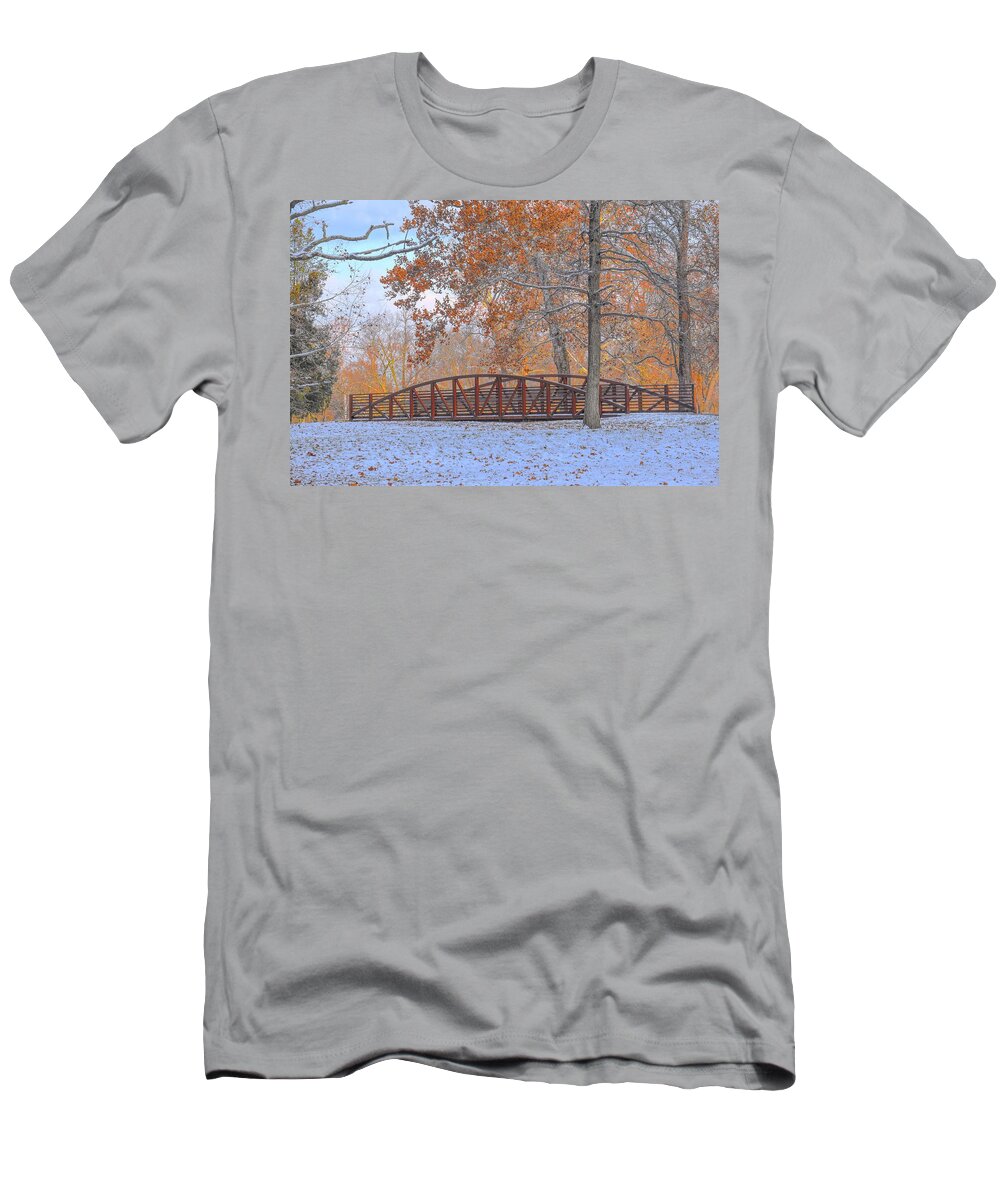  T-Shirt featuring the photograph Early Snow by Jack Wilson