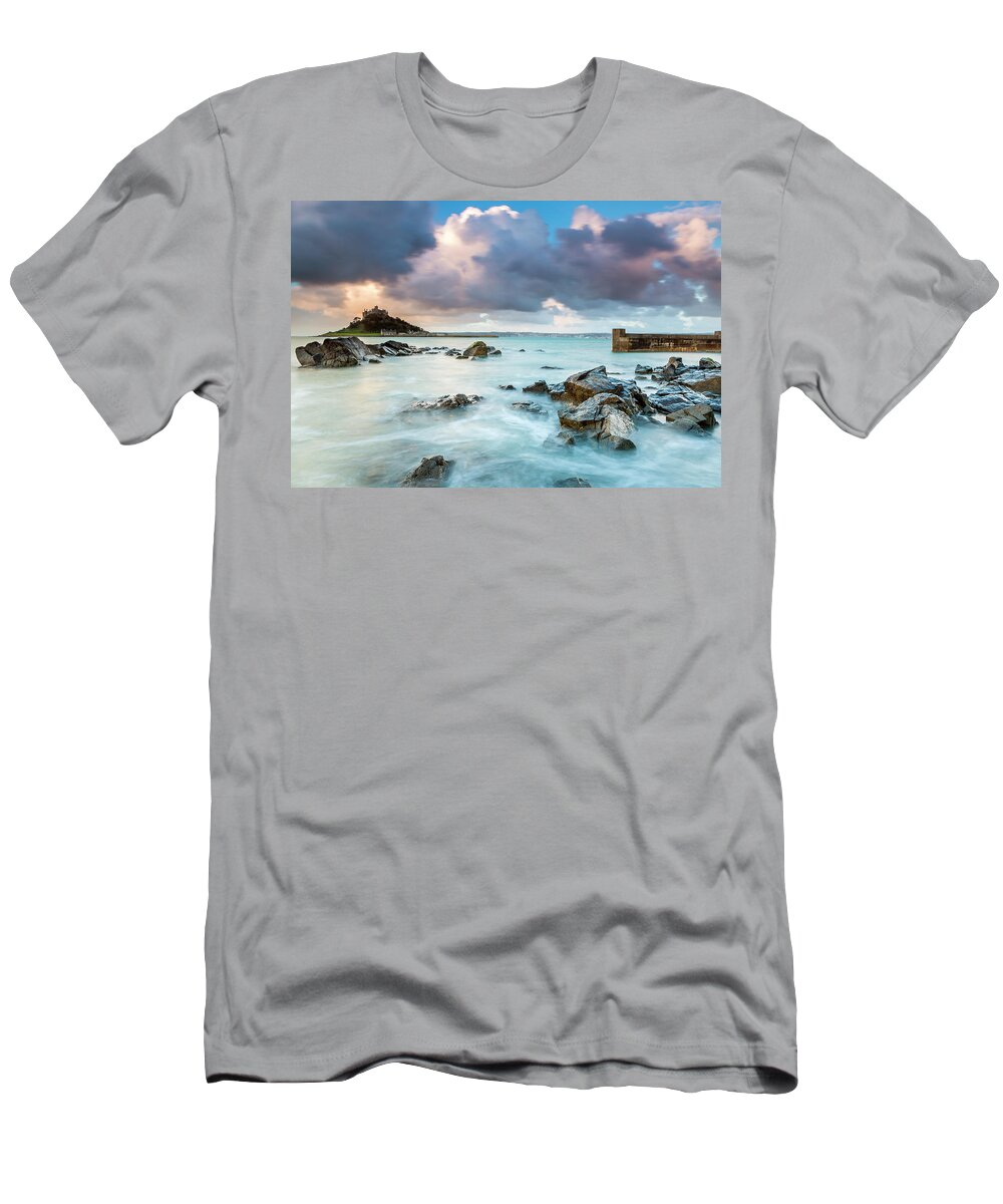 Estock T-Shirt featuring the digital art England, Cornwall, Marazion by Sebastian Wasek