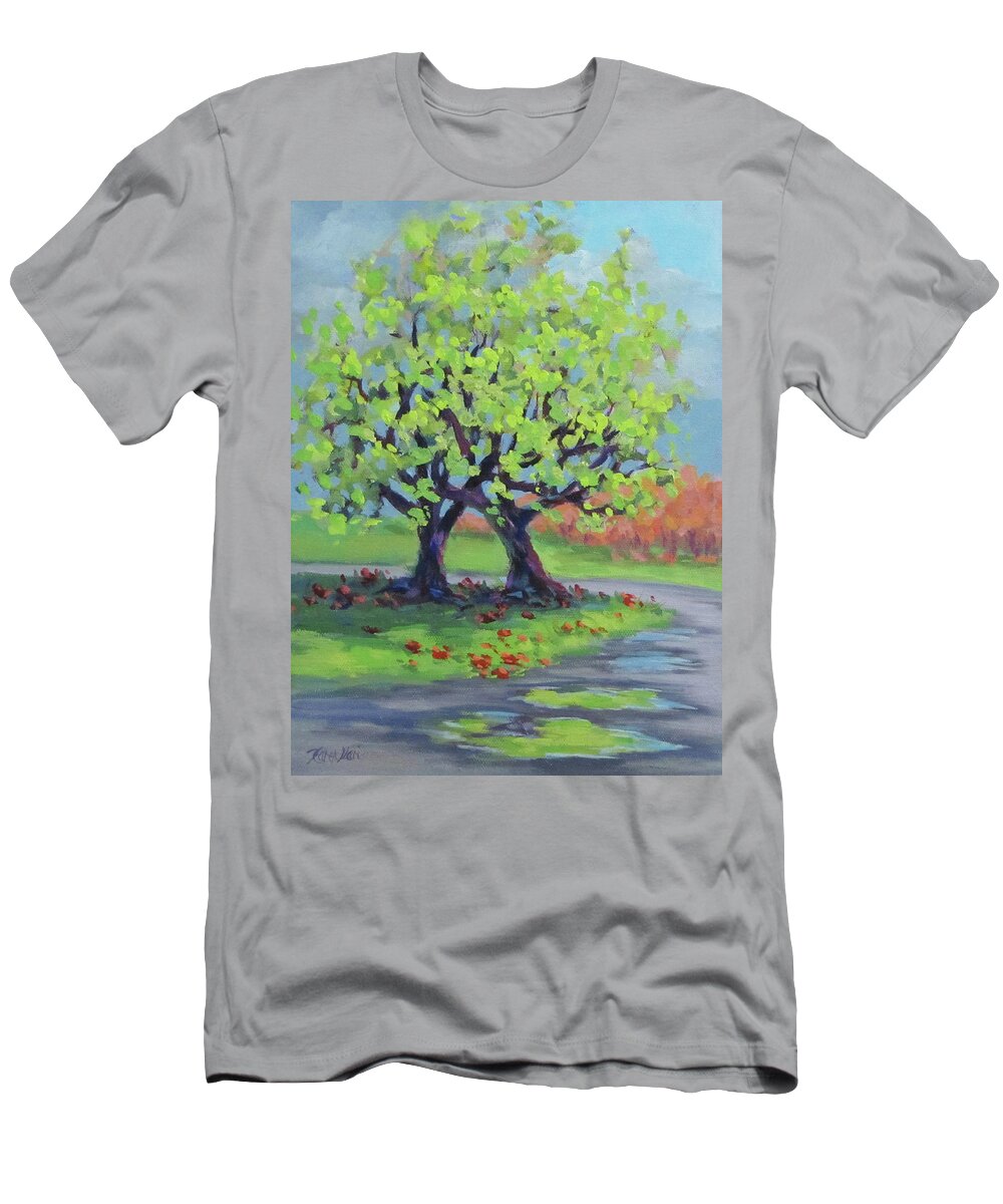 Trees T-Shirt featuring the painting Entanglement by Karen Ilari