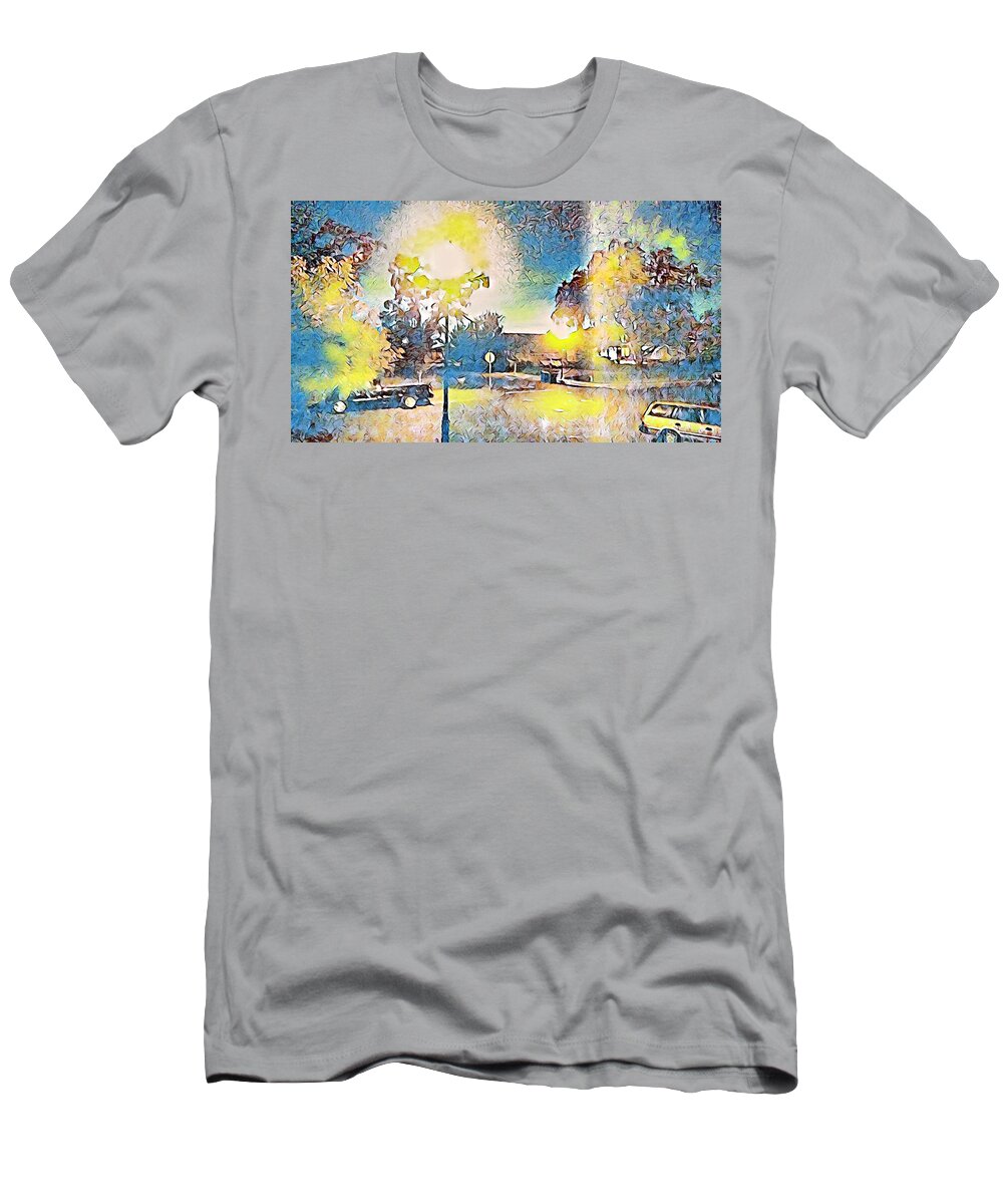 Street T-Shirt featuring the photograph Evening lights by Steven Wills