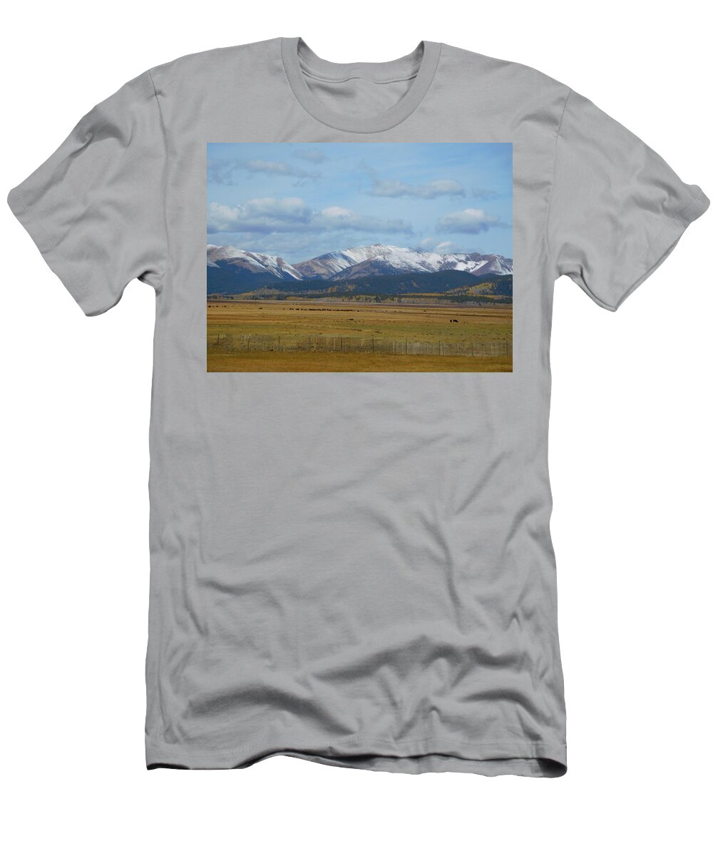 Mountains T-Shirt featuring the photograph Fall Mountain Meadow by Karen Stansberry