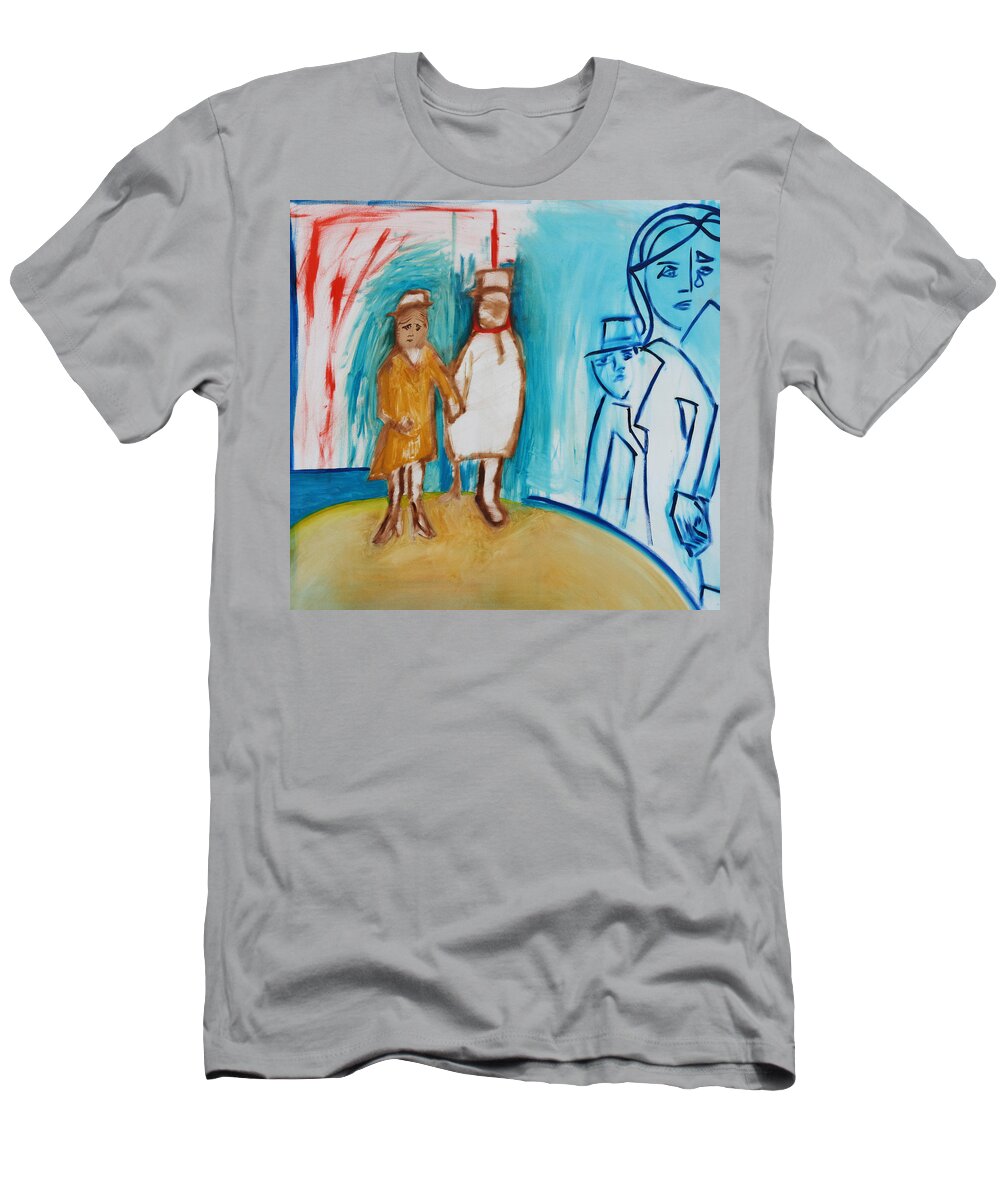 Oil T-Shirt featuring the painting Fifties Film by Edgeworth Johnstone