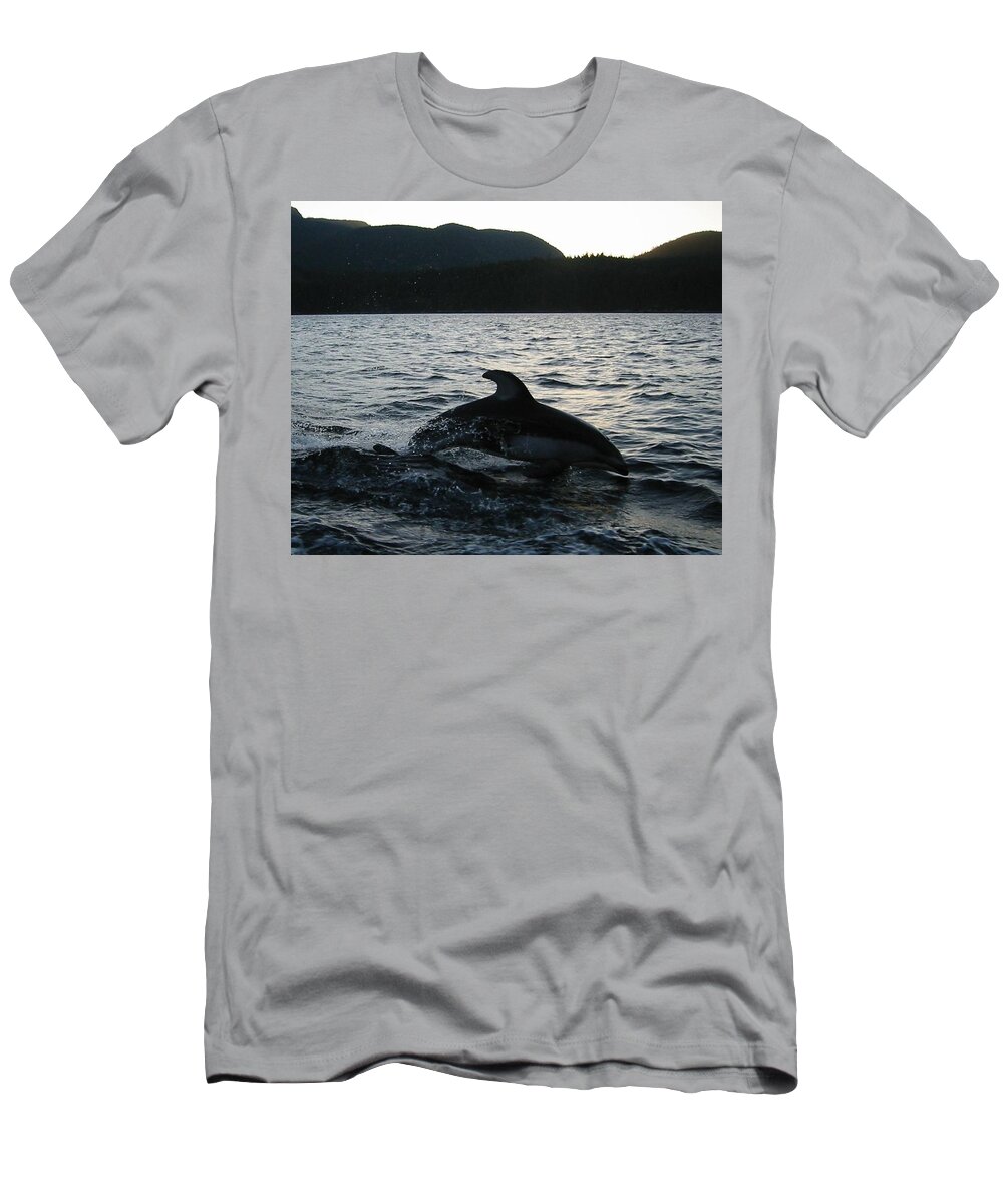Dolphin T-Shirt featuring the photograph First Light by Fred Bailey