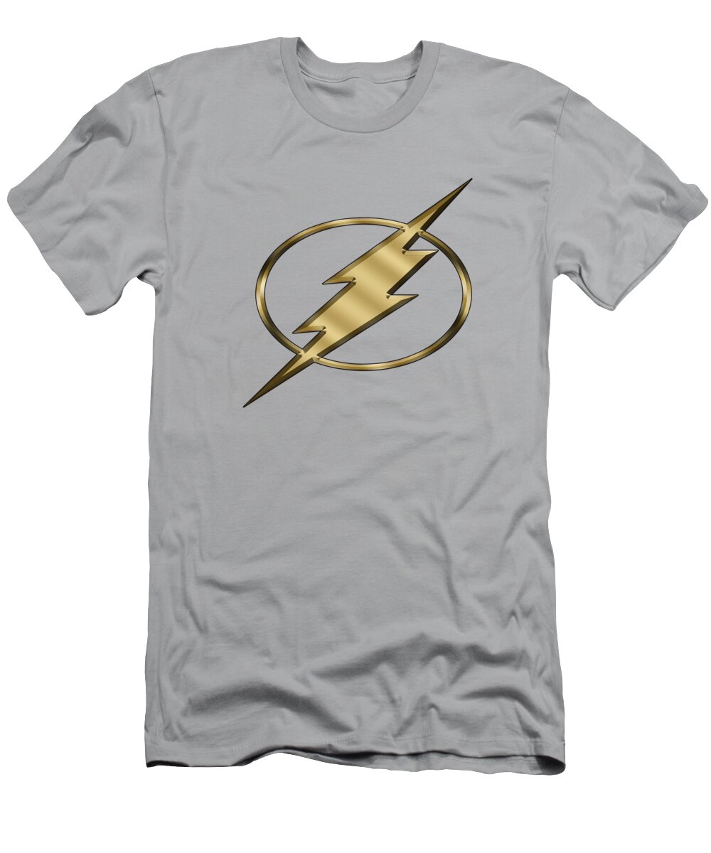 Flash Logo T-Shirt featuring the digital art Flash Logo by Chuck Staley
