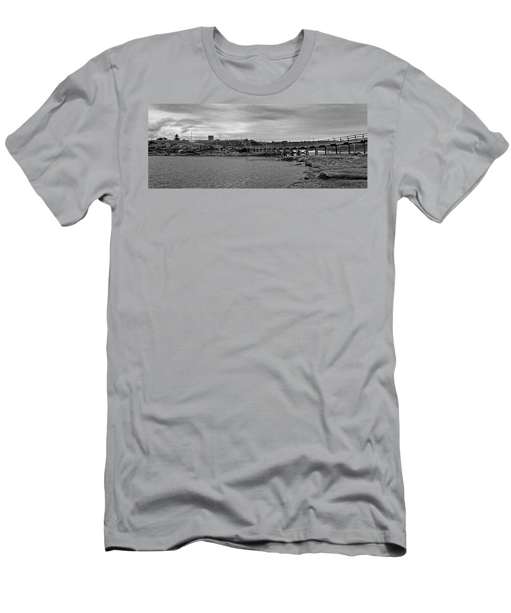 La Perouse T-Shirt featuring the photograph Footbridge From Bare Island To La Perouse by Miroslava Jurcik