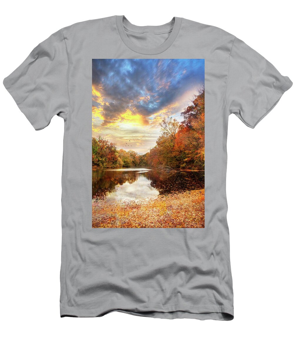 Autumn T-Shirt featuring the photograph For the Love of Autumn by John Rivera