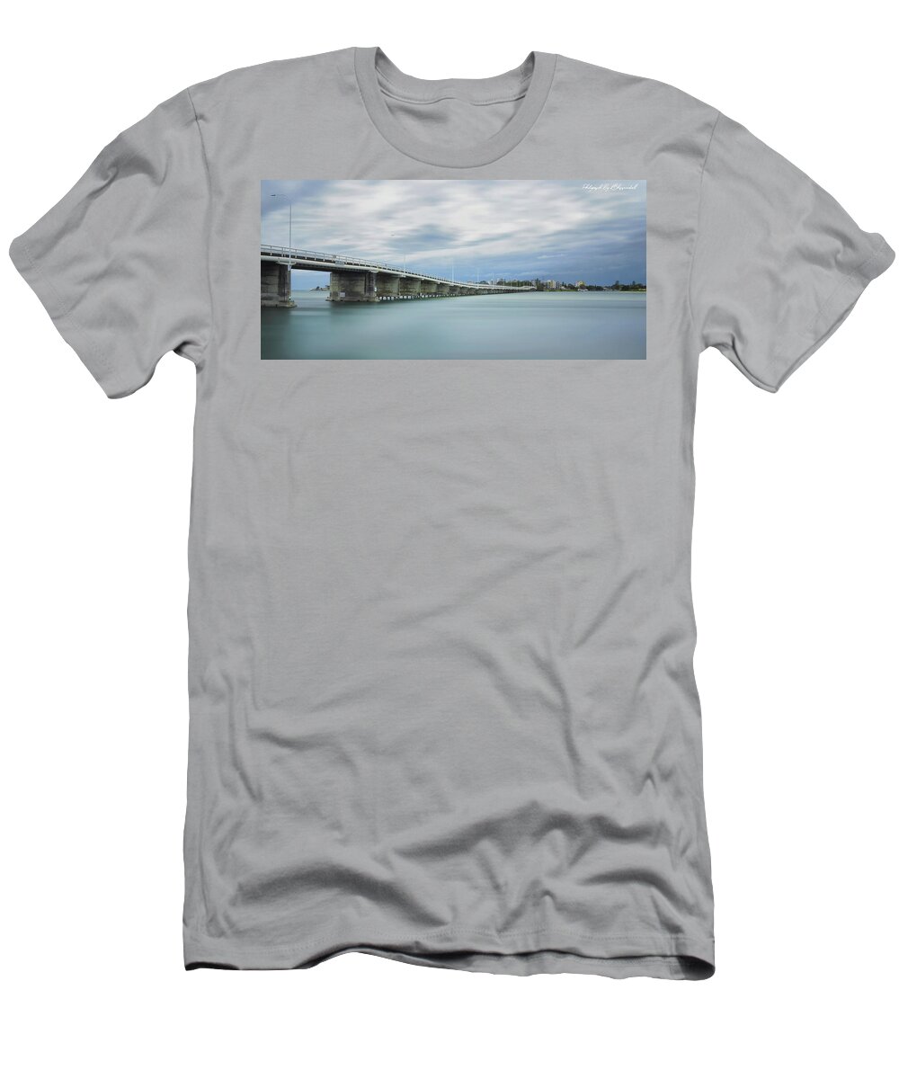 Forster Bridge T-Shirt featuring the digital art Forster Bridge 77654 by Kevin Chippindall