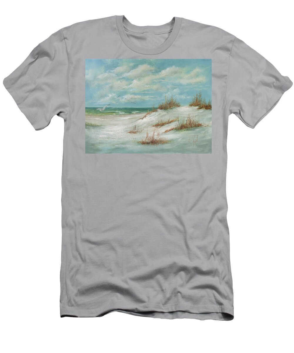  T-Shirt featuring the painting Fort Walton Beach by Lynne Pittard