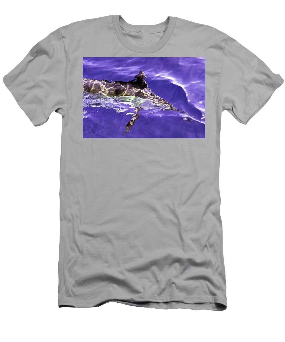 Marlin T-Shirt featuring the photograph Free Swimming Stripped Marlin by David Shuler