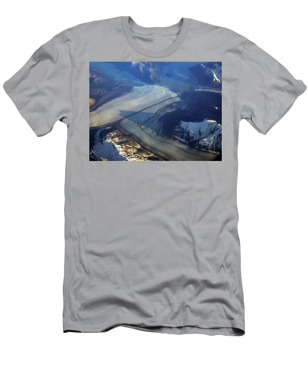 Alaska T-Shirt featuring the photograph Glaciers Converge by Mark Duehmig