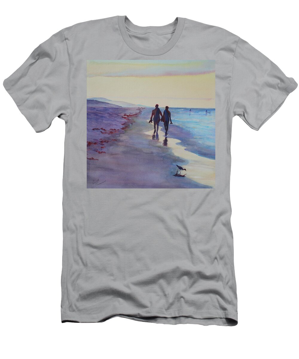 Tropics T-Shirt featuring the painting Golden Hour by Ruth Kamenev