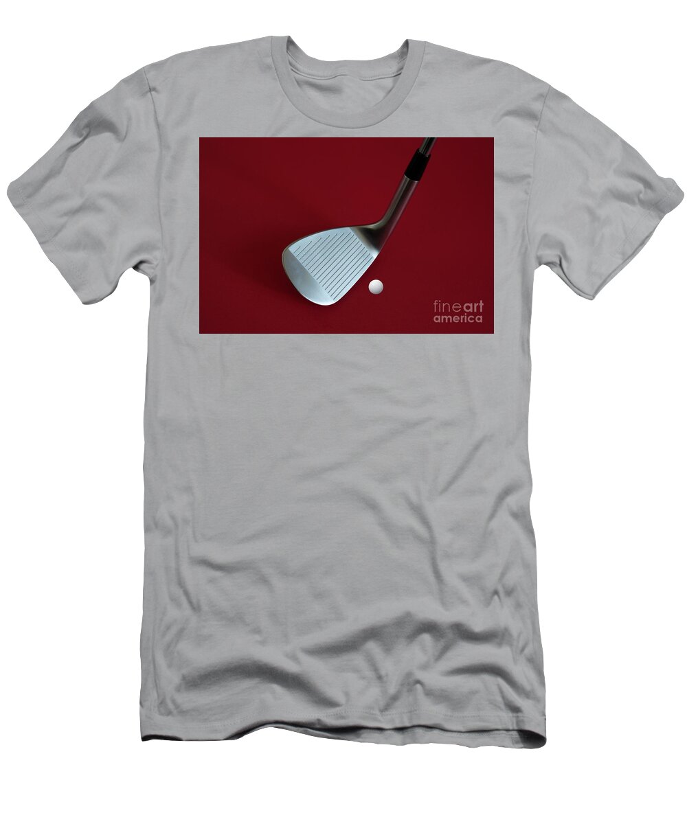 Golf T-Shirt featuring the photograph Golf Club Wedge and Golf Ball by Mats Silvan