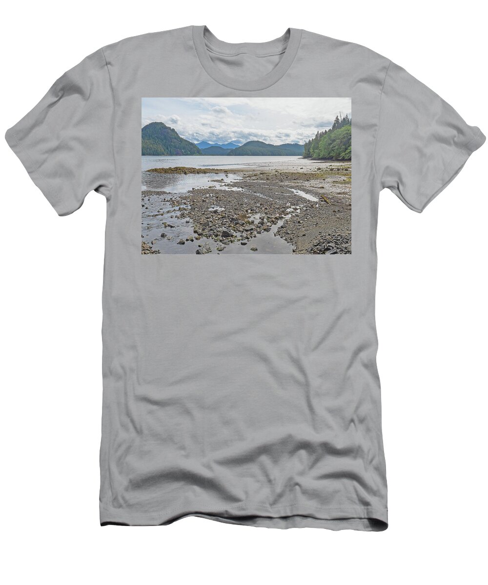 Grice Bay T-Shirt featuring the photograph Grice Bay Vancouver Island by Peggy Blackwell