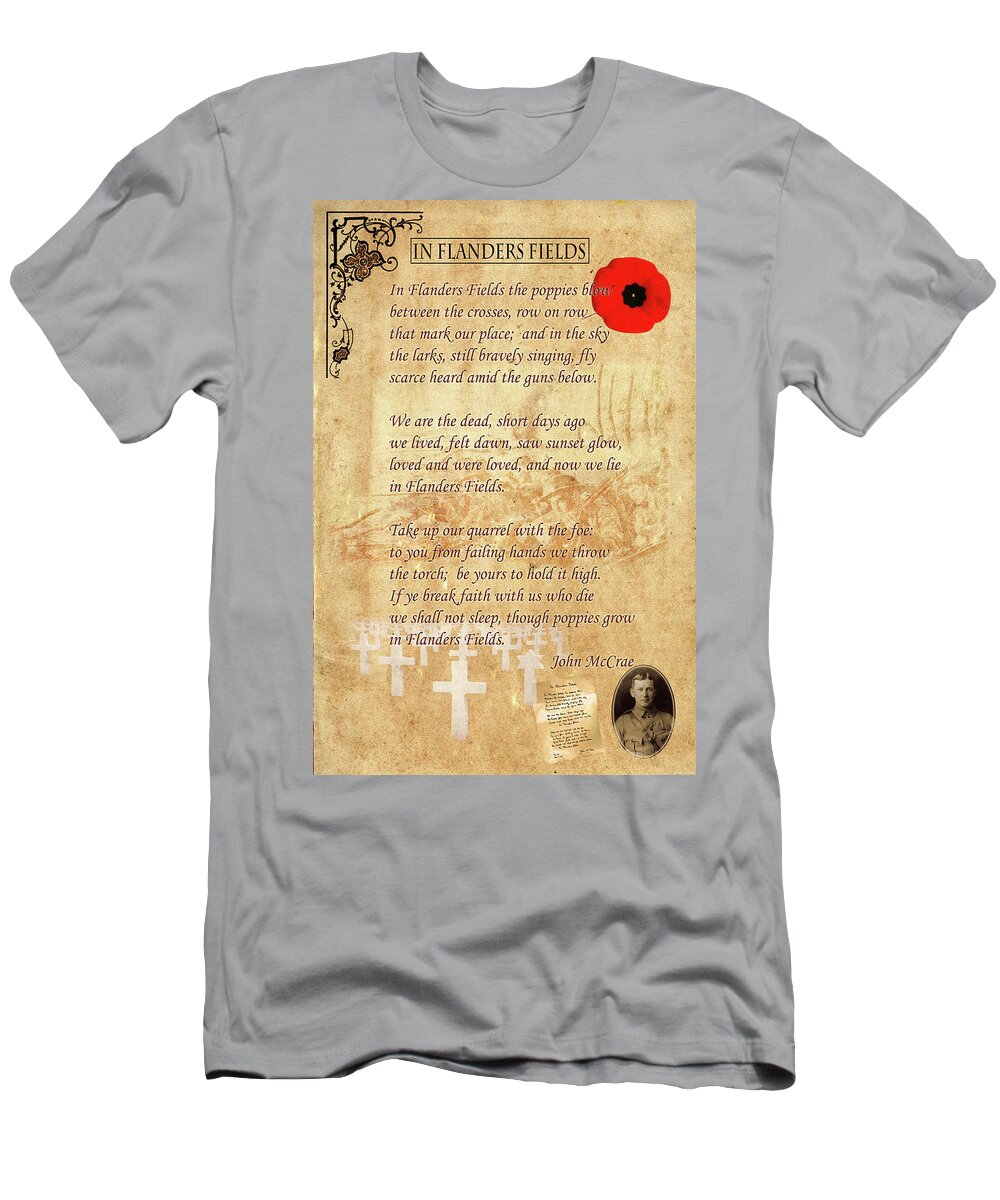 Flanders Fields T-Shirt featuring the photograph In Flanders Fields by Andrew Fare