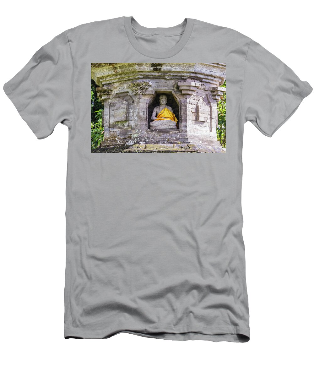 Estock T-Shirt featuring the digital art Indonesia, Bali, Buddha Sculpture by Konstantin Trubavin