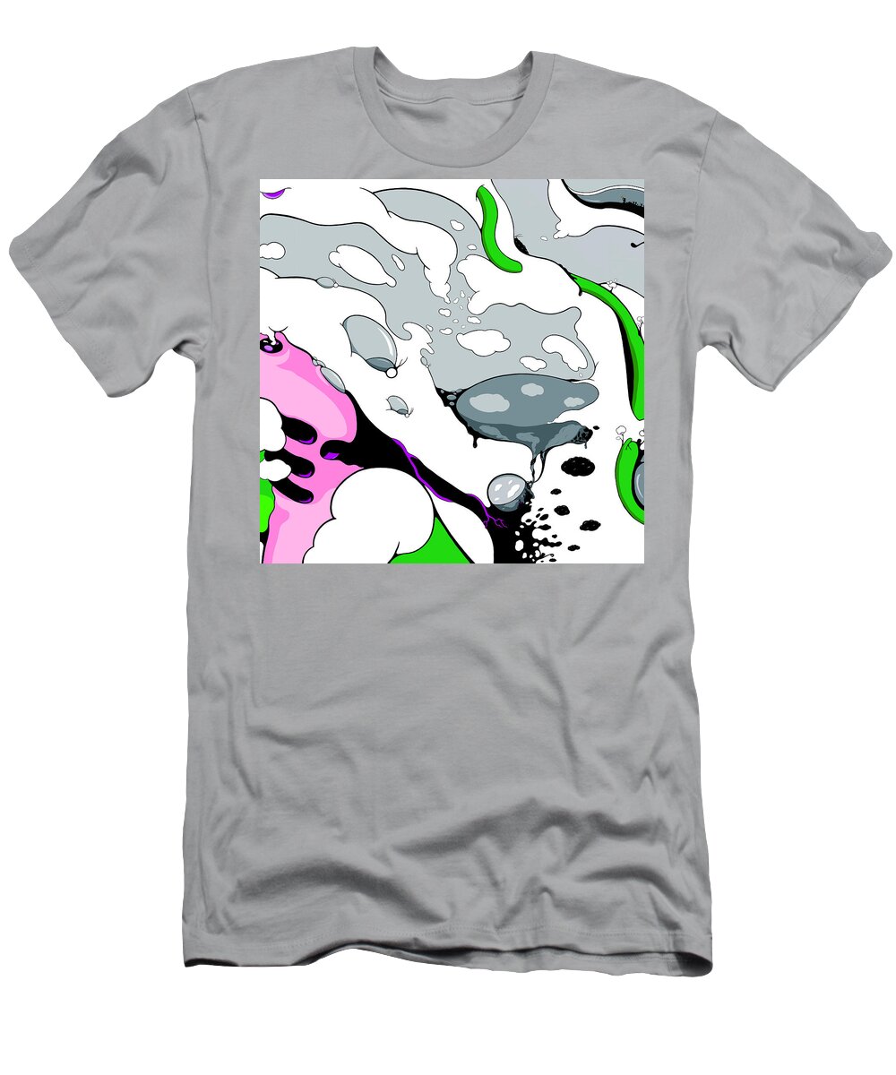 Clouds T-Shirt featuring the drawing Infusion for Queen Duvet by Craig Tilley