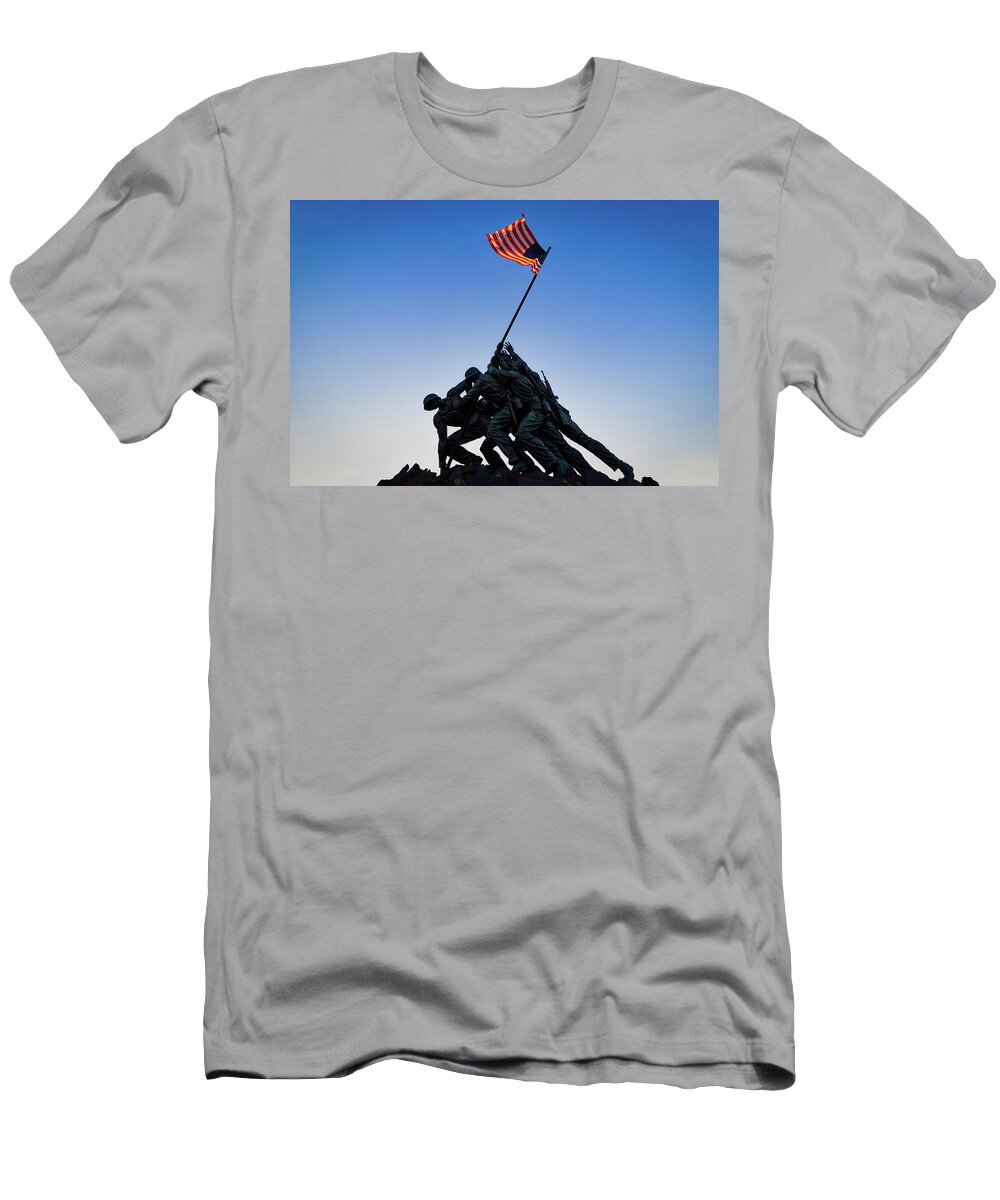 Arlington T-Shirt featuring the photograph Iwo Silhouette by Bill Chizek