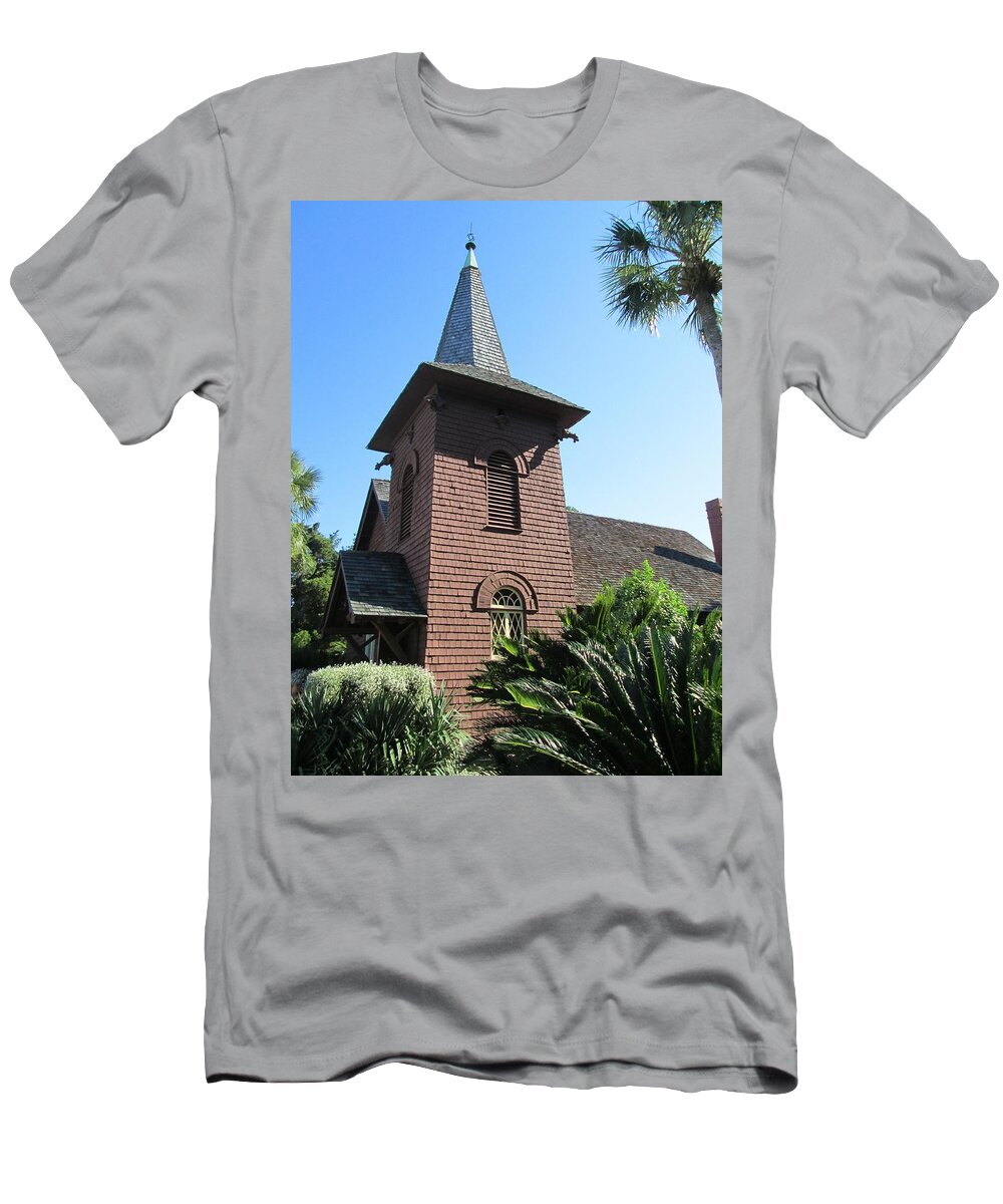 Jekyll Island T-Shirt featuring the photograph Jekyll Island Church Photograph by Kimberly Walker