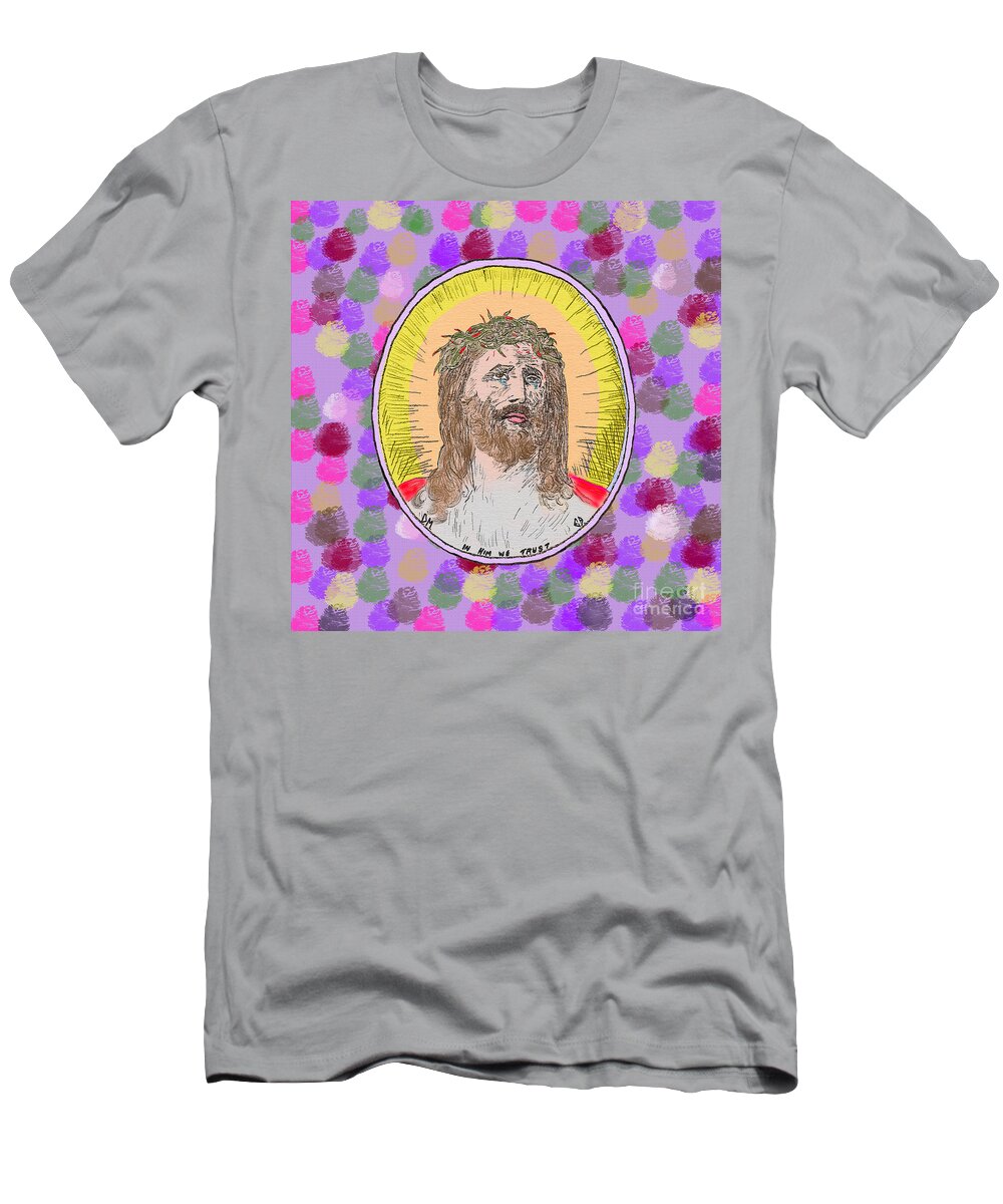 Jesus T-Shirt featuring the painting Jesus Maranatha by Donna L Munro
