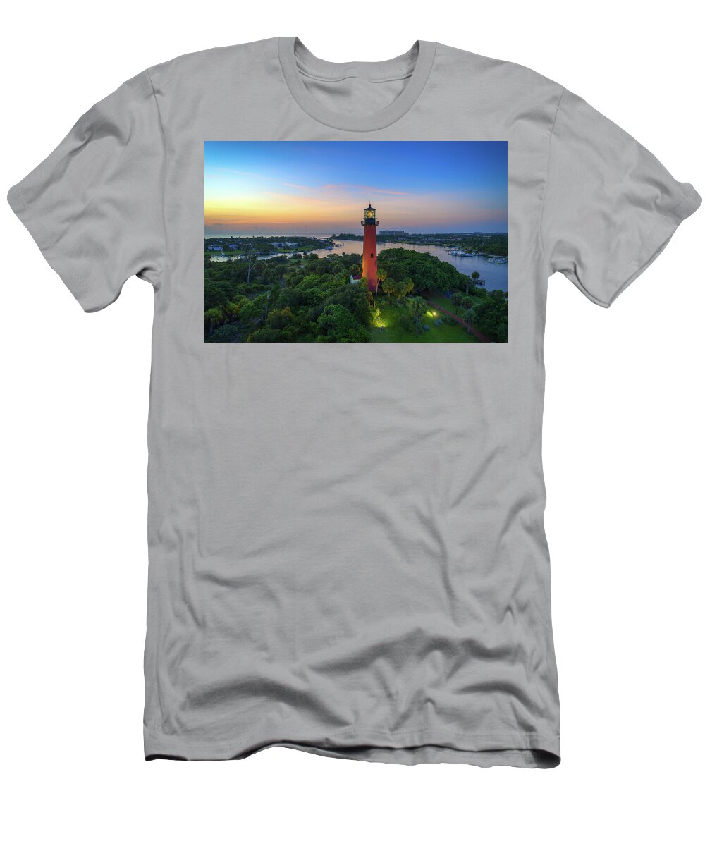Jupiter Lighthouse T-Shirt featuring the photograph Jupiter Lighthouse Palm Beach County Florida by Kim Seng