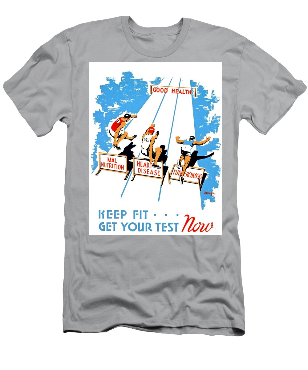 Fit T-Shirt featuring the digital art Keep fit and get your test now by Long Shot