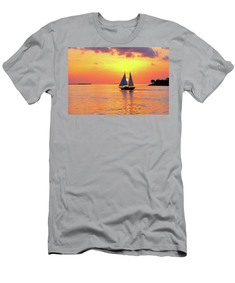 Sea T-Shirt featuring the photograph Key West Sunset by Iryna Goodall