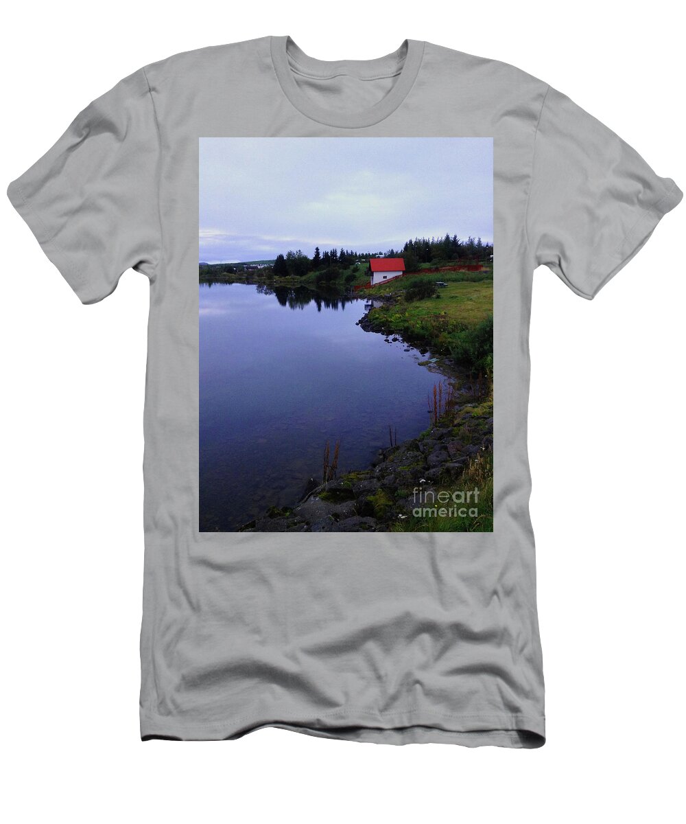 Iceland T-Shirt featuring the photograph Lakeside Peace by Jerry Hart