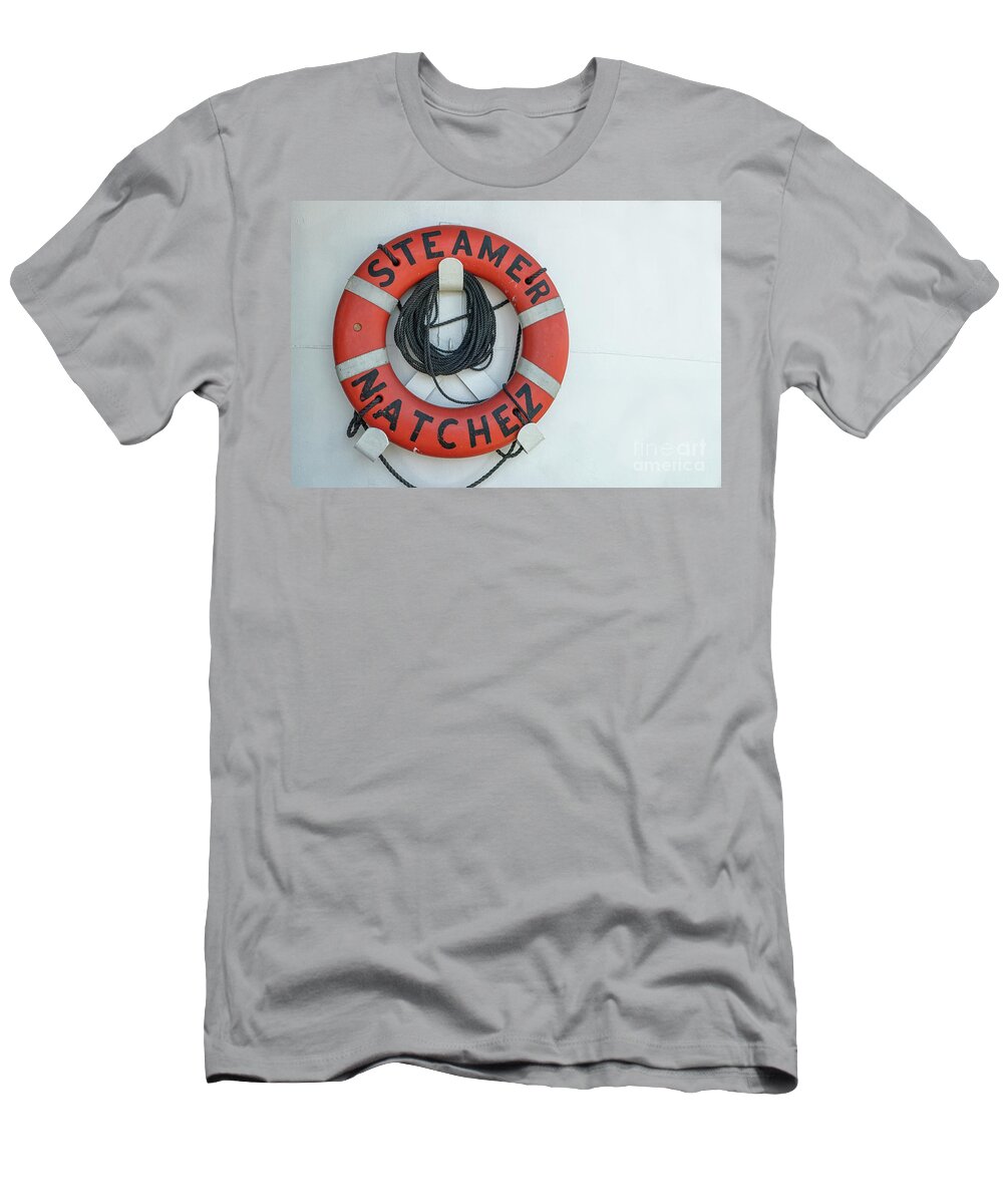 Steamer T-Shirt featuring the photograph Life buoy on a ship by Patricia Hofmeester