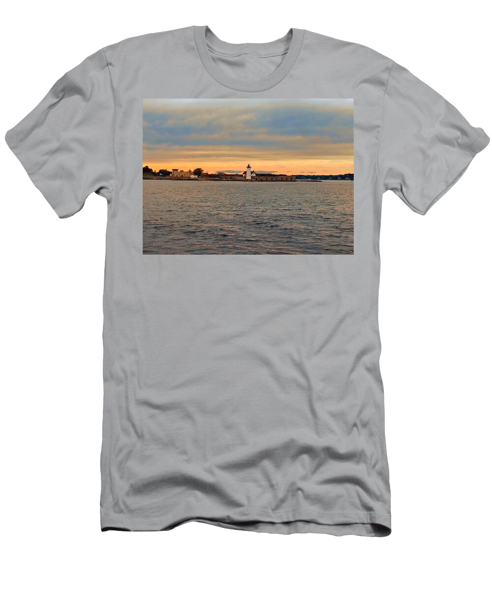 Portsmouth T-Shirt featuring the photograph Lighthouse on the coast by Michael Albright