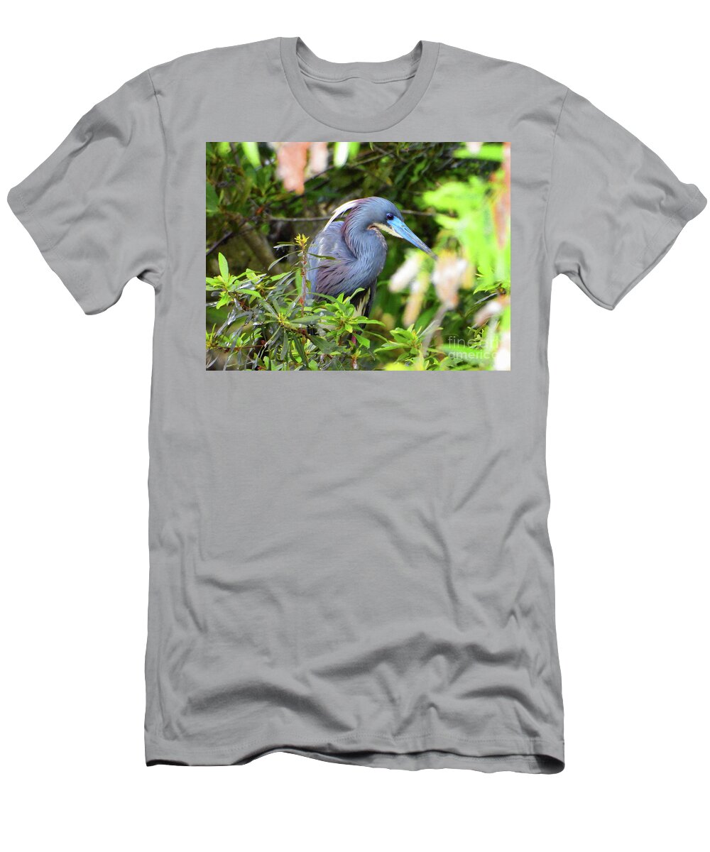 Little Blue Heron T-Shirt featuring the photograph Little Blue Heron by Scott Cameron