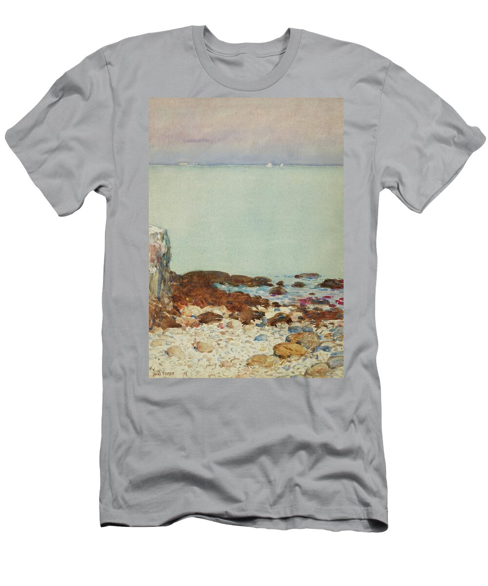 Impressionism T-Shirt featuring the painting Low Tide, Isles Of Shoals by Childe Hassam