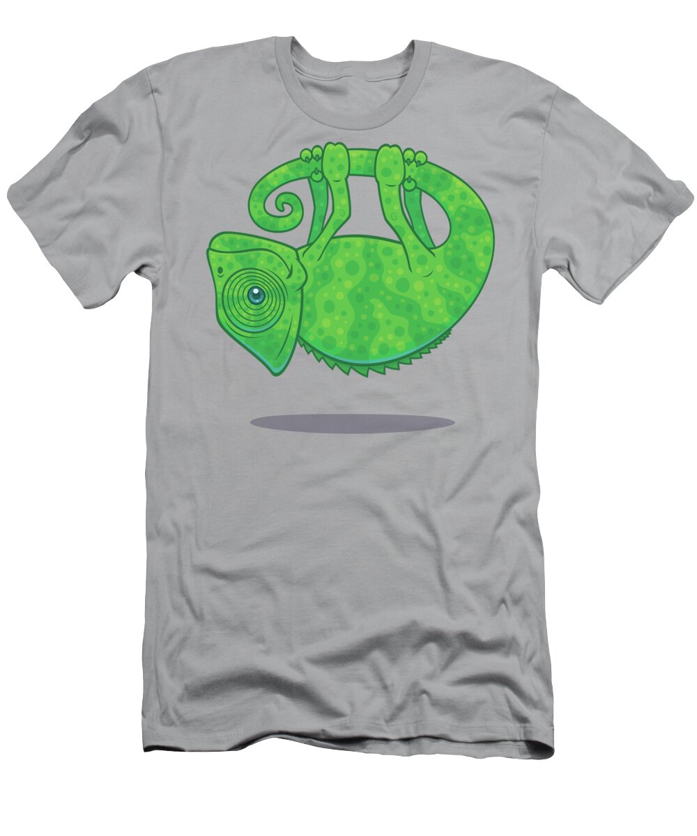 Chameleon T-Shirt featuring the digital art Magical Chameleon by John Schwegel