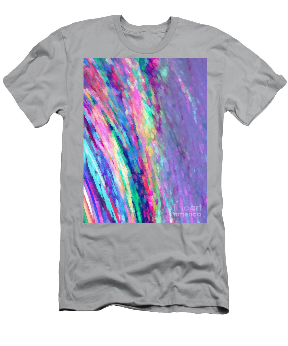 Abstract T-Shirt featuring the digital art Manifest Joy by Rachel Hannah
