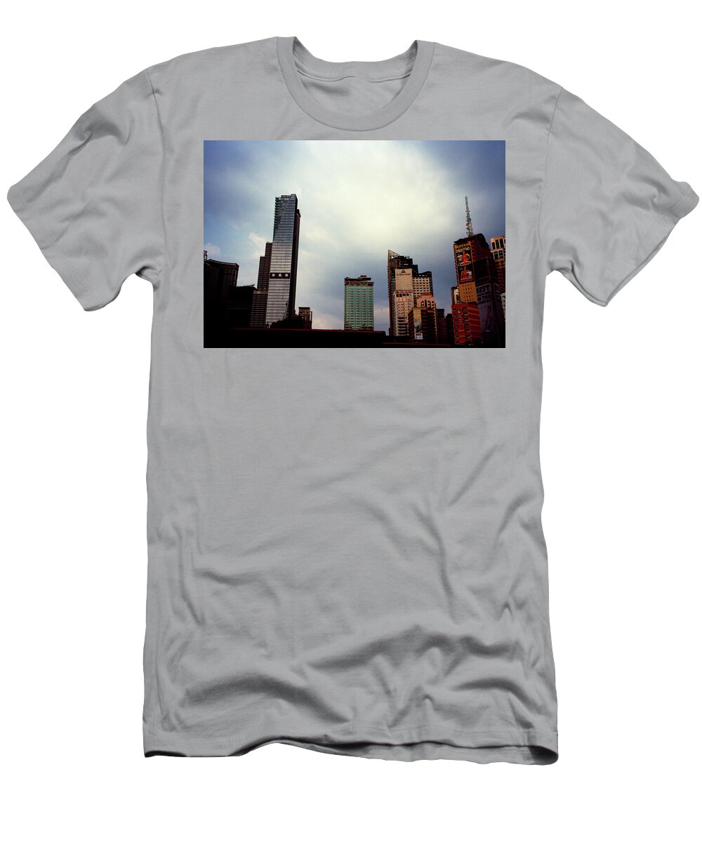 Manila T-Shirt featuring the photograph The Skyline Of Manila by Shaun Higson