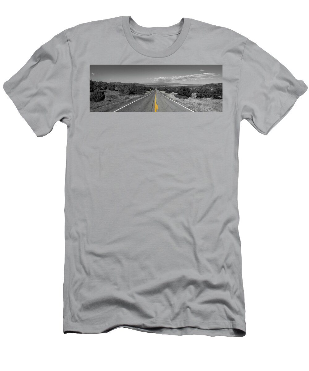 Centerline T-Shirt featuring the photograph Middle Of The Road by Tom Gresham