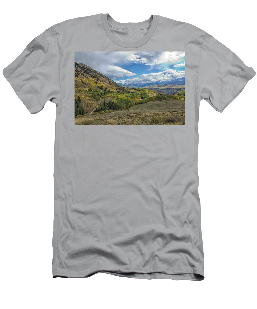 Colorado T-Shirt featuring the photograph Miles To Go by Tom Kelly