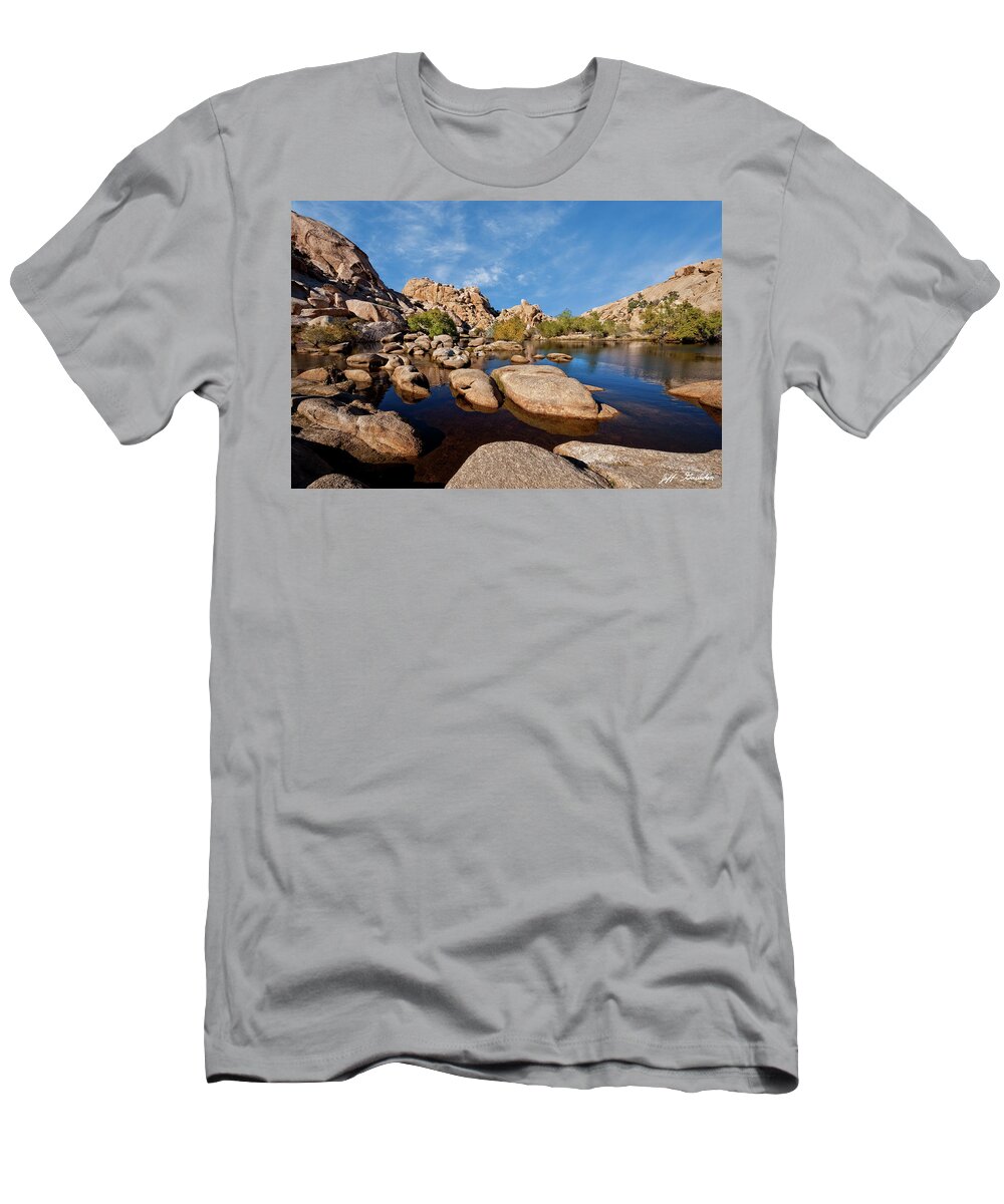 Arid Climate T-Shirt featuring the photograph Mojave Desert Oasis by Jeff Goulden