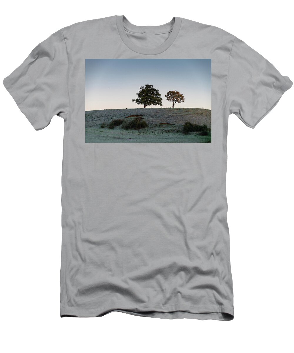 Shenington T-Shirt featuring the photograph Morning Trees by Mark Hunter