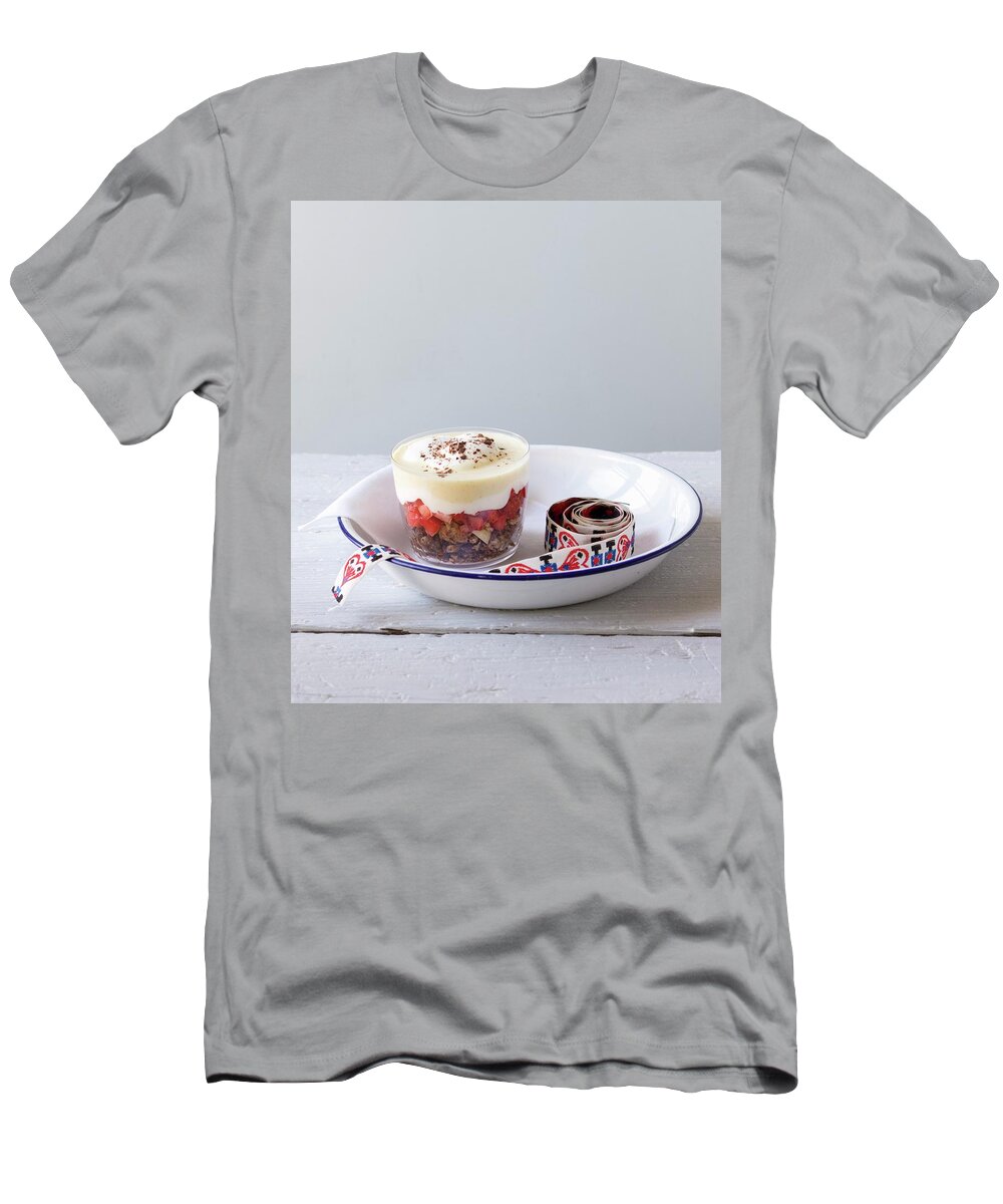 Ip_12309731 T-Shirt featuring the photograph Muesli Verrine With Fruits by Akiko Ida