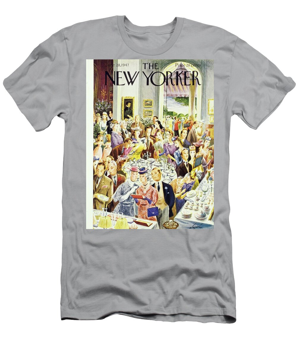 Illustration T-Shirt featuring the painting New Yorker June 28th 1947 by Constantin Alajalov