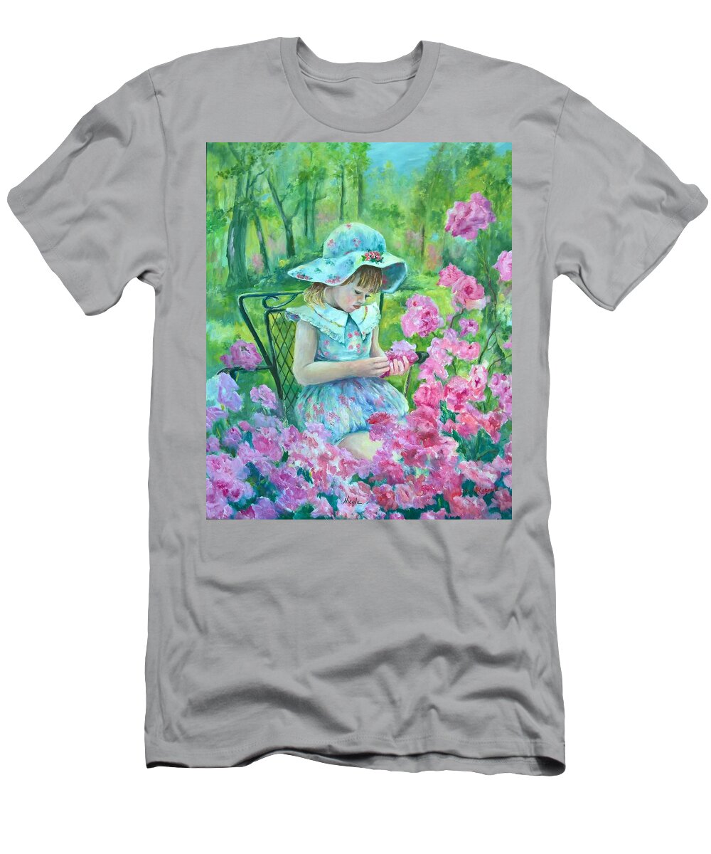 Children T-Shirt featuring the painting Nicole by ML McCormick