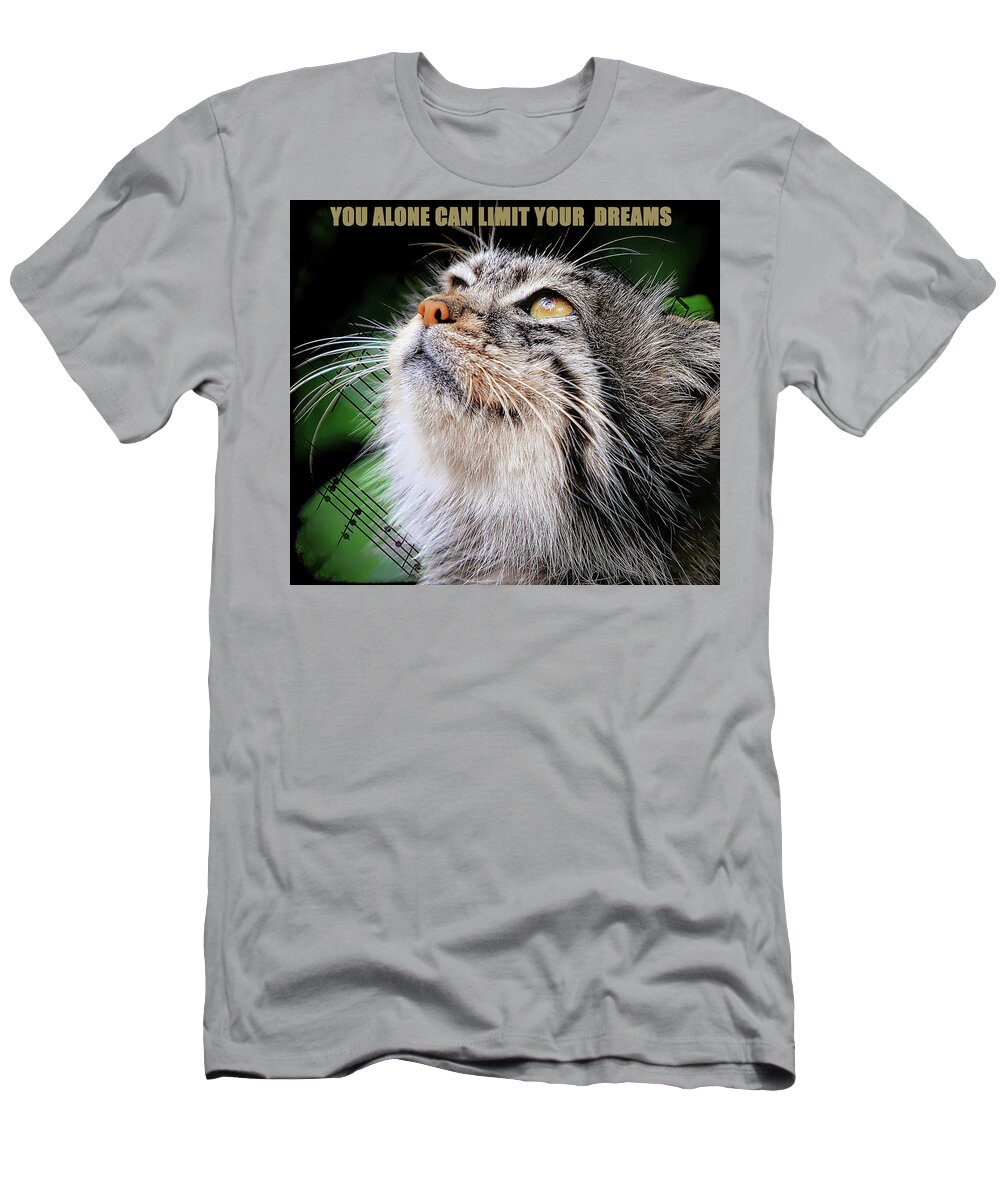 Cat T-Shirt featuring the digital art No Limit On Your Dreams by Michelle Liebenberg